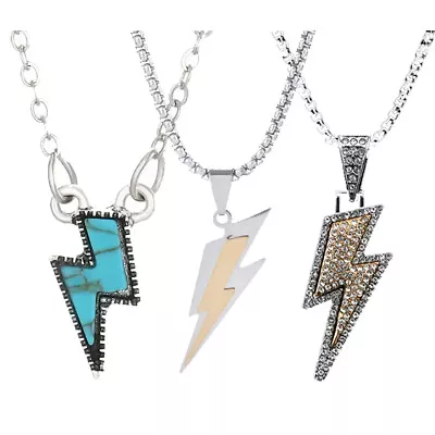 Jewelry DC Shazam! Lightning Bolt Thunderbolt Thunderstroke Pendant Necklace • $13.48