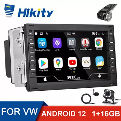 DVR+ Android 12 GPS Sat Nav Car Stereo Radio For VW Golf 4 Transporter T5 Passat • $164.17