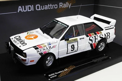 Miniature Sunstar 1/18 – Audi Quattro A2 N°5 Rallye Des Ardennes 1986, Neuve