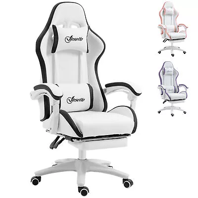 Vinsetto Racing Style Gaming Chair With Reclining Function Footrest Black • £105.99