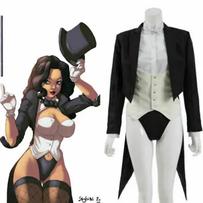 Zatanna Zatara Cosplay Costume Superhero Suit Magician Uniform • $44.76