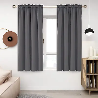 Deconovo Blackout Curtains Panels For Bedroom - Energy Saving Rod Pocket Living  • £14.76
