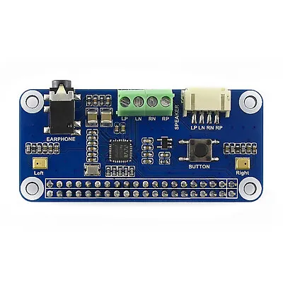 Audio Sound Card HAT Speaker Hi-Fi Kit For Raspberry Pi Zero 2 W WH A 3 B Plus 4 • $47.84