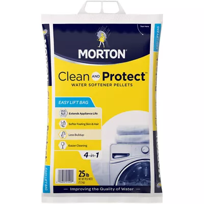 Morton Salt 2499 Clean & Protect Water Softener Salt Pellets 25 Lbs. • $24