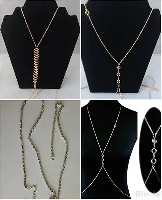£3.19 • Buy Sexy Lady Gold/ SIlver Harness Beach Crossover Belly Waist Body Chain Necklace