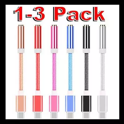 $4.45 • Buy USB C Type-C To 3.5mm Headphone Jack Adapter AUX + Sync Data Charge Cable Lead