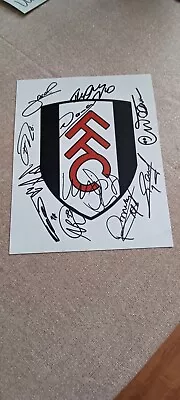 £4.99 • Buy Fulham - Hand Signed Crest Photo - Raul Jimenez, Willian, Palhinha And 8