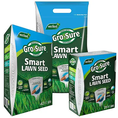 £28.99 • Buy Gro-Sure Smart Lawn Seed Grow In Shade/FullSun Patches Worn Areas Grass Health