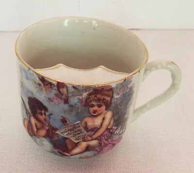 Vintage MUSTACHE CUP With Angels On The Side - Made In Germany • $11.95