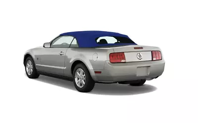 2005-14 Ford Mustang Convertible Soft Top W/ DOT Approved Heated Glass BLUE • $530.10