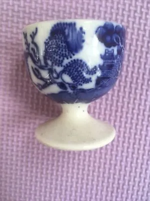 Antique Allertons Blue WIllow Egg Cup - Blue & White • £10