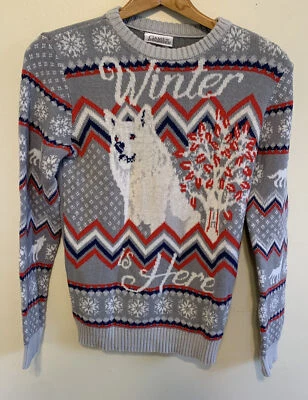 $22.40 • Buy Game Of Thrones Ugly Christmas Holiday Sweater Mens M Winter Is Here