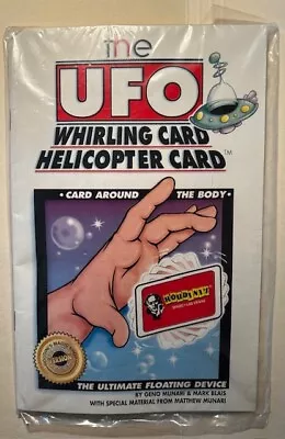 The UFO Whirling Helicopter Card Trick Learn Magic New In Original Package • £5.64