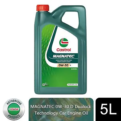 £41.64 • Buy Castrol Magnatec 0W-30 D 5L Car Engine Oil Start Stop Fully Synthetic, 5 Litre