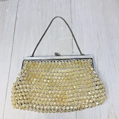 Vintage Flapper Style Art Deco Beaded Purse Handmade In Hong Kong • $18.73