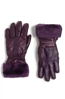 UGG Fontanne Smart Genuine Shearling Trim Gloves Size S/M Purple New • $65