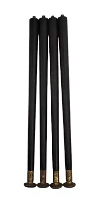 4 X Retro Wooden Furniture Dansette Legs 39cm Length Black • £24.99