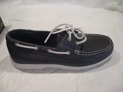 Bass Boat Shoes Dark Navy Seafarer Mens Slip Ons Size 10 M New IB Ship Free • $37.50