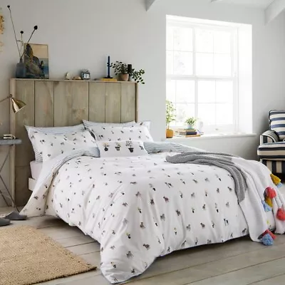 £65 • Buy Joules Garden Dog King Duvet Cover + 2 Oxford Pillowcases Bnip