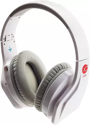 Vibe FLI Over-Ear Foldable Headphones With In-Line Microphone White Audio • £12.99