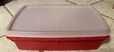 VINTAGE Tupperware Red Storage Container Stow-n-Go 767-14 Tuppercraft NEVER USED • $21.99