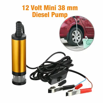 DC 12V Electric Submersible Pump Stainless Steel Pump For Water Oil 38mm • £9.51