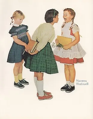 1977 VINTAGE  CHECKUP  LOST TOOTH NORMAN ROCKWELL MINI POSTER COLOR Lithograph • $3.20