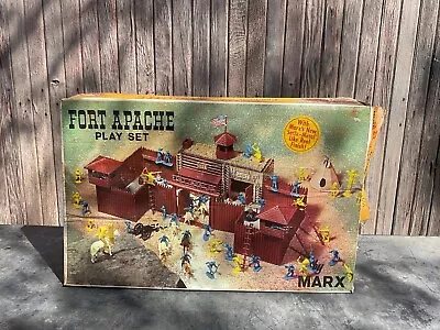 Vintage 1964 Marx Fort Apache Play Set 54mm 7th Cavalry Soldiers & Indians RARE • $259.99