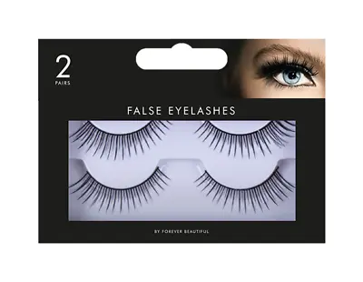 False Eyelashes Set Natural Look Thick Fake Eye Lashes Extension (2 Pairs) • £2.90