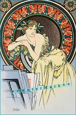  Woman With Poppies 1898 By Alphonse Mucha Vintage Poster Print Art Nouveau  • $21.58