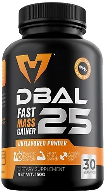 $27.95 • Buy New! DBAL 25 Muscle Mass Gainer #1 No Steroids With Creatine HMB Nitric Oxide