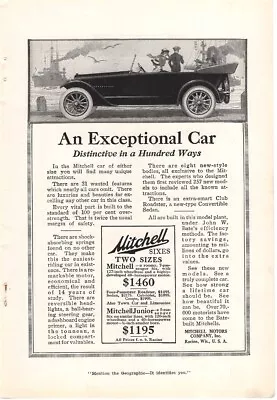Mitchell Sixes An Exceptional Car Distinctive In A Hundred Ways 1917 Vintage Ad • $6.80