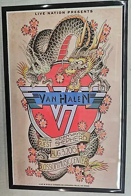 Van Halen 2015 Blossom Music Center OH Concert Poster 11 X 17 Framed • $21.99