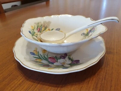 $65 • Buy Vintage J&G Meakin  Sunshine  Dessert Bowl Plate And Spoon