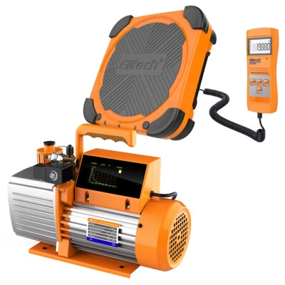 $475.99 • Buy Elitech SVP-7 Vacuum Pump 7 CFM 2 Stage Intelligent HVAC+LMC-200A Charging Scale