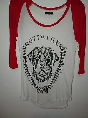 $25.90 • Buy Lauren Moshi Rottweiler Graphic Long Sleeve T Shirt Size Small