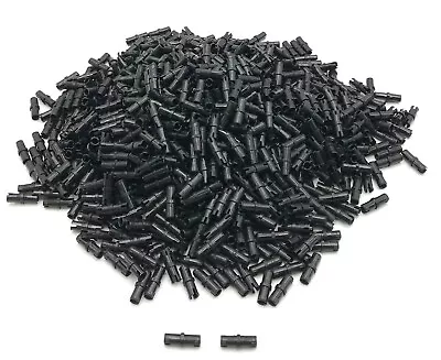 Lego 1000 New Black Technics Pin W/ Short Friction Ridges Pieces • $21.35