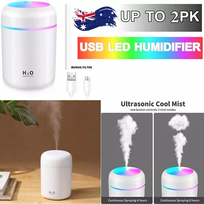 $12.98 • Buy USB Home Humidifier Mist Aroma Diffuser Oil Car Air Purifier LED RGB Light Lamp