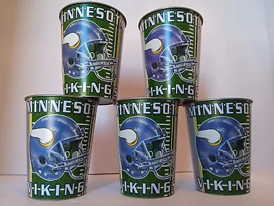 Set Of 5 Minnesota Vikings 20oz Cups - BPA Free-Dishwasher Safe. Great Condition • $2.99
