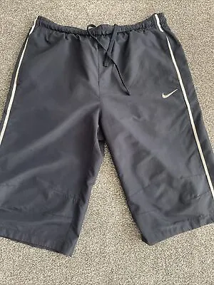 Nike Athletic Dept. 3/4 Length Track Pants Long Shorts Blue Size - Large Vintage • $16.16