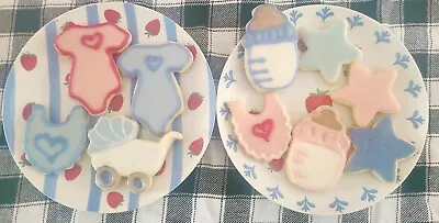 Baby Shower  Party Favors Sugar Cookies With Royal Icing D • £44.36