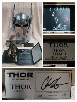 Chris Hemsworth Signed EFX Thor Helmet 1:1 Limited Edition Marvel Avengers Rare! • £4985.72
