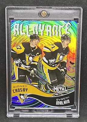 Sidney Crosby Evgeni Malkin RARE DUAL REFRACTOR INVESTMENT CARD PENGUINS LEGENDS • $44.99