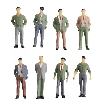 10pcs 1:50 Scale People Figures Model Railway Passengers Scenery Layout Painted • £4.52