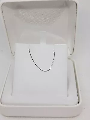 $45 • Buy Everlasting Gold 14k White Gold Box Chain Necklace  20  (0.99g) MSRP $300