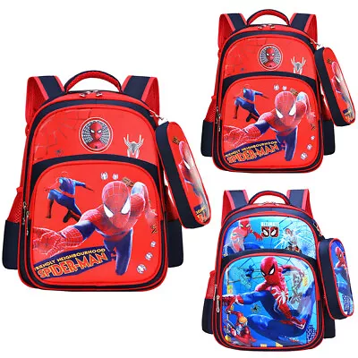 Marvel Spiderman Character Kids Boys Junior Backpack School Travel Lunch Bags UK • £23.08