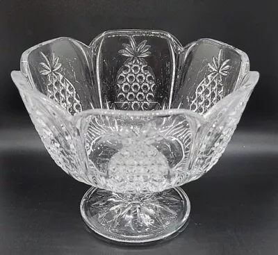 $65.99 • Buy Beautiful Crystal Pineapple Footed Trifle Compote Bowl SHANNON CRYSTAL 