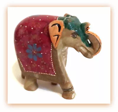 Painted Marble Elephant Retro MCM • $39.99