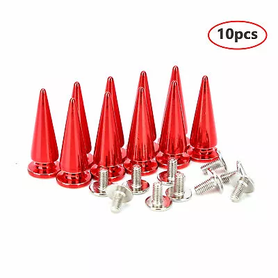 10Set Cone Spikes Metal Punk Rivets Studs Screw Back For Leather Craft Bag Decor • $8.73