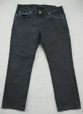 JBrand Kane Jeans 33x26 Mens Slim Straight Leg Black Cotton • $12.40